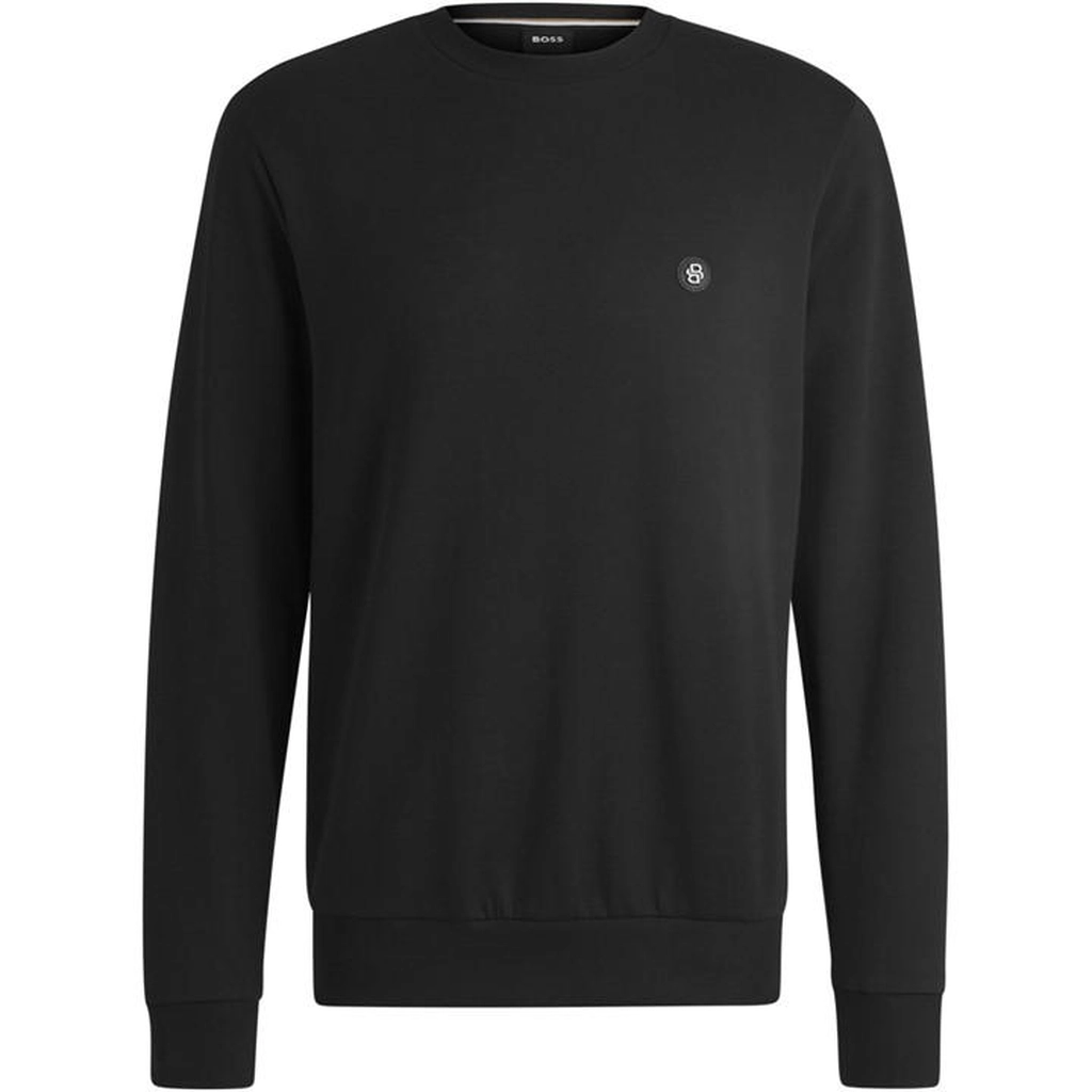 Hugo Boss Logo Patch Crewneck Sweater - Black